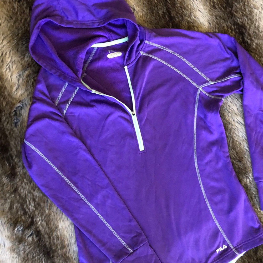 Fila fleece hooded 1/4 zip